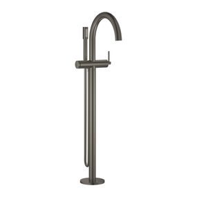 Grohe Atrio - Páková vaňová batéria s montážou do podlahy, kartáčovaný Hard Graphite 32653AL3