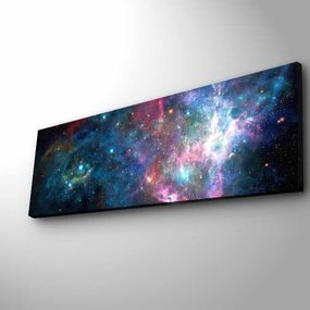 Obraz s LED osvetlením NOČNÁ GALAXIA 30 x 90 cm