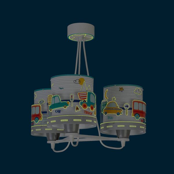 Dalber Detská závesná lampa Baby Travel, 3-plameňová, Detská izba, plast, E27, 60W, K: 15cm
