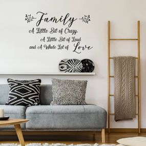 Nálepky na stenu do obývačky - Family and love