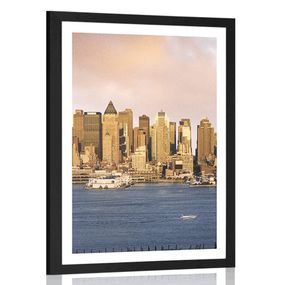 Plagát s paspartou jedinečný New York - 40x60 black