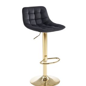 Halmar H120 barová stolička nohy - zlaté, sedák - čierna