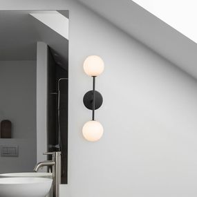 PR Home Sigma D násten. LED svetlo 2pl čierna/opál, Obývacia izba / jedáleň, kov, sklo, G9, 3.5W, L: 12 cm, K: 49cm