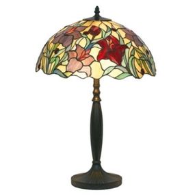 Artistar Kvetinová stolná lampa ATHINA ručne vyrobená 62cm, Obývacia izba / jedáleň, kov, sklo, E27, 60W, K: 62cm