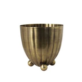 Strömshaga Kovový obal na kvetináč Vilmer Antique Brass - medium