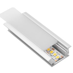 CENTURY AL PROFIL pro LED pásek 10mm plochý opálový kryt 27x11mm IP20 délka 2m CEN KPRCA-2711