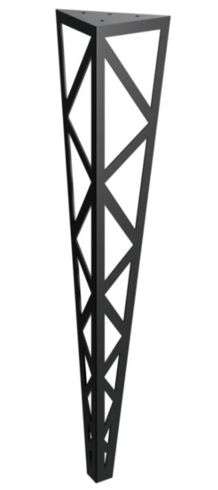 RMP Stolová noha Hermes 72 cm čierna NOHA017/72