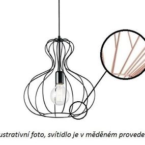 Závěsné svítidlo Ideal Lux Ampolla-1 SP1 rame 166209 měděné 35cm