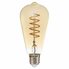 WELEDU LED dekorativní žárovka filament ST64 E27 4W čirá stmívatelná 2200K Amber