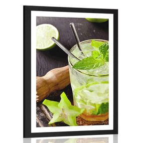 Plagát s paspartou lahodné Mojito - 30x45 black