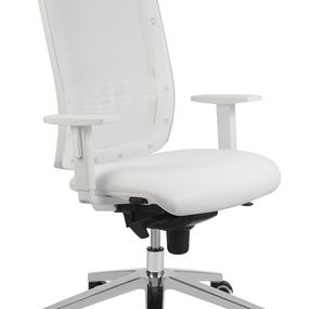ALBA kancelárska stolička KENT SIEŤ, TB-SYNCHRO biela konštrukcia