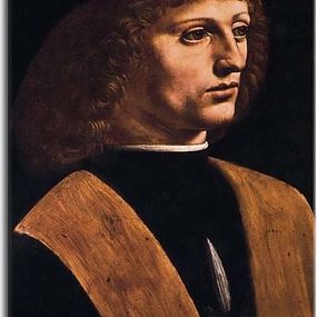 Reprodukcie Leonardo da Vinci - Portrait of a Musician zs17011