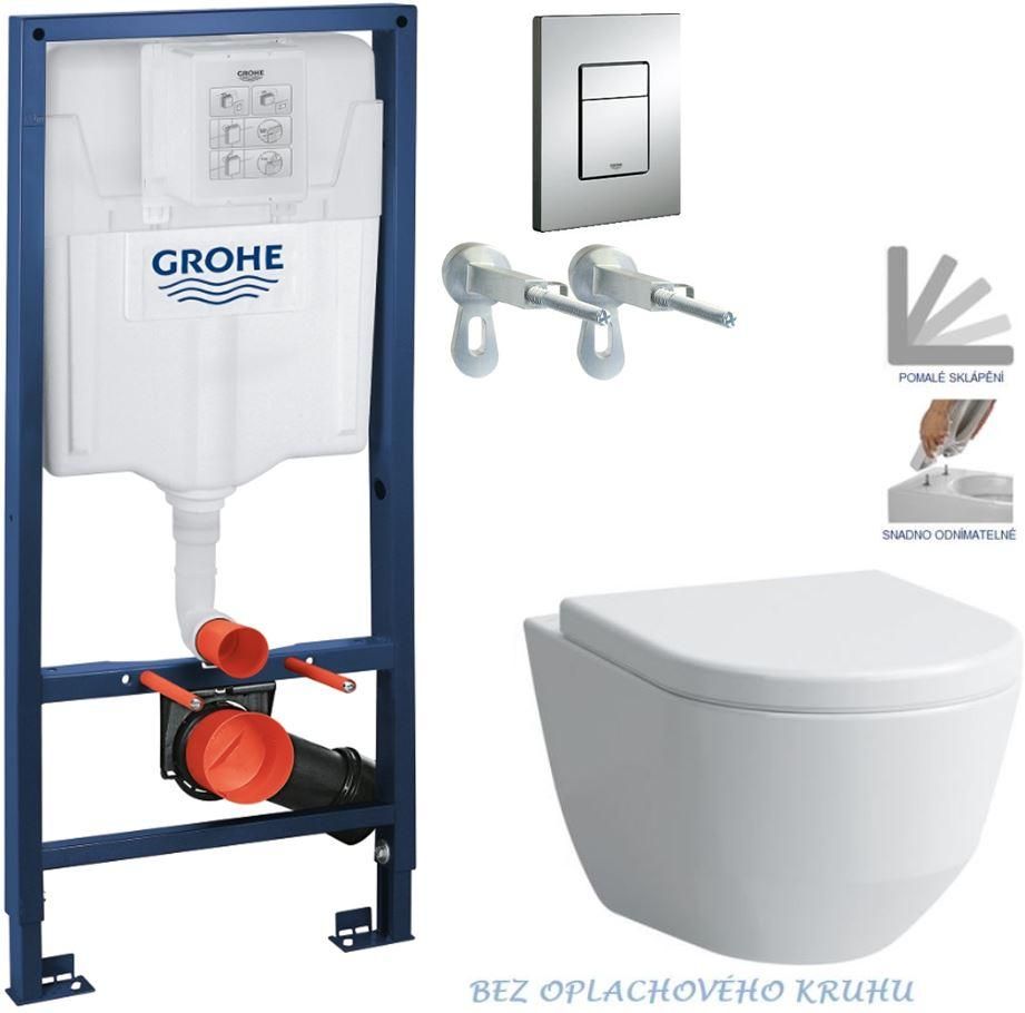 Rapid SL pre závesné WC 38528SET s chrómovou doskou + WC LAUFEN PRO RIMLESS + SEDADLO 38772001 LP1