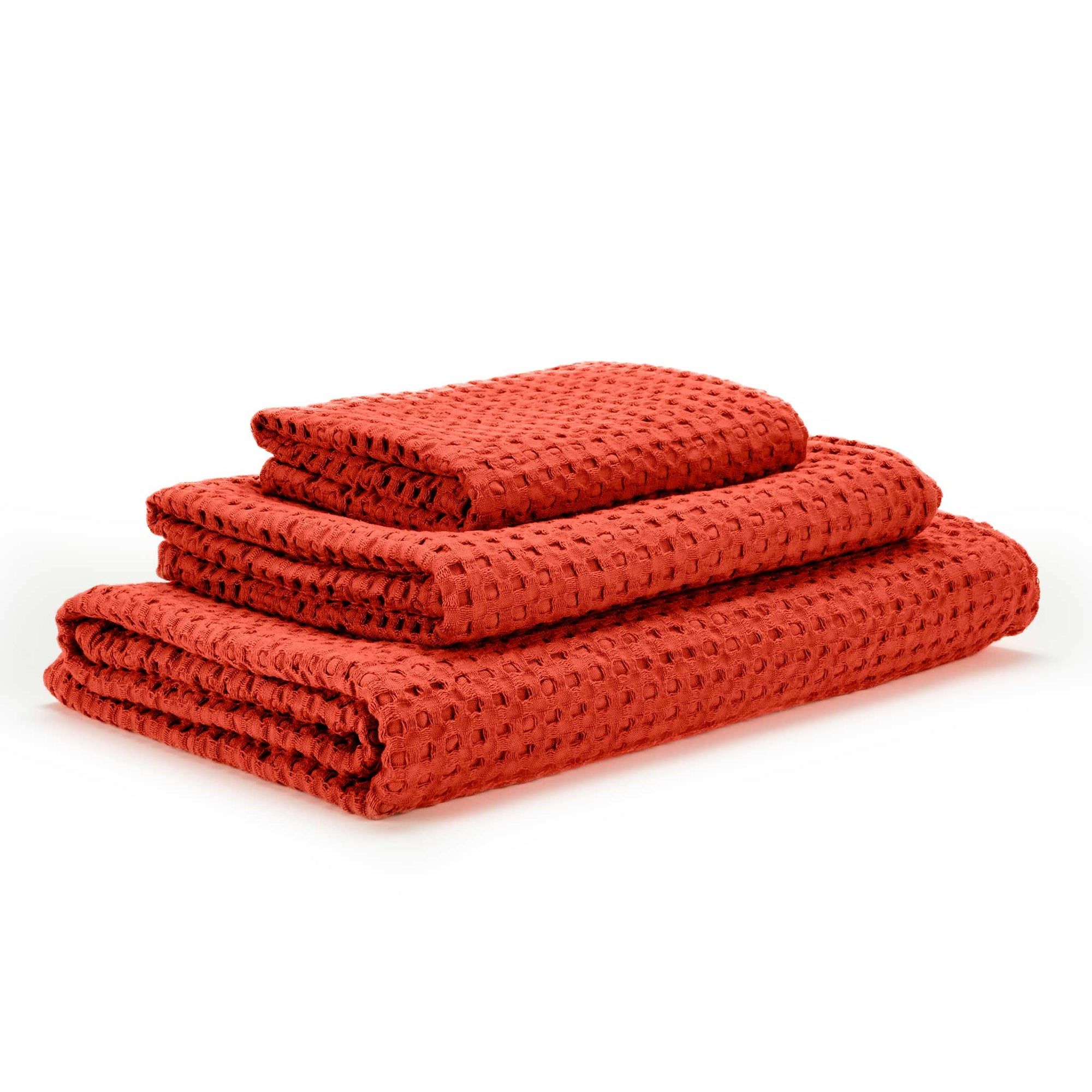 Abyss & Habidecor Pousada červené retro ručníky ze 100% egyptské bavlny Abyss Habidecor | 565 Flame, Velikost 65x140 cm