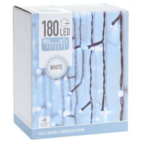 Svetelná vianočná reťaz Icicle biela, 180 LED