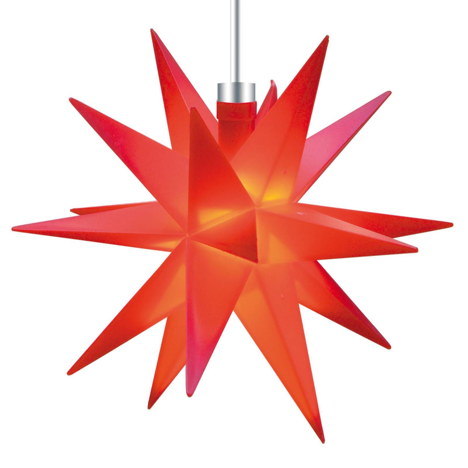STERNTALER červená, 18-cípa hviezda 12 cm, plast, 0.1W