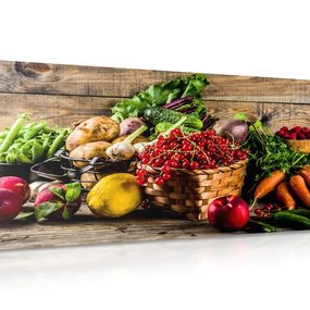 Obraz čerstvé ovocie a zelenina - 120x60