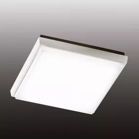 Fabas Luce Vonkajšie stropné LED svetlo Desdy, 24x24cm, biela, hliník, polykarbonát, 23W, P: 24 cm, L: 24 cm, K: 5cm