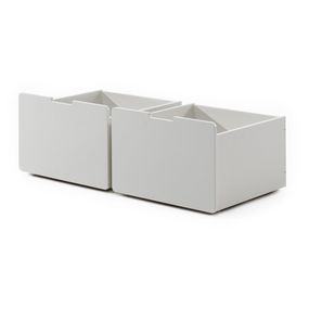 Biele zásuvky pod detskú posteľ 2 ks Pino – Vipack