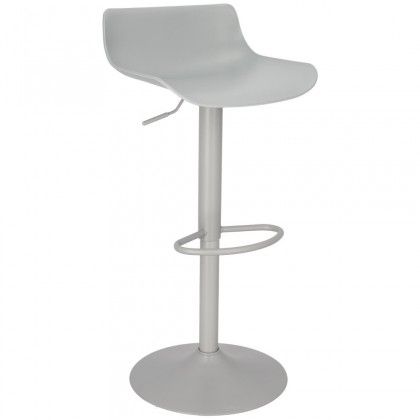 Plastová barová stolička Simea sivá