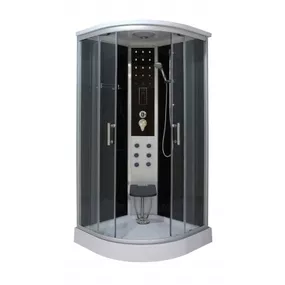 Sanotechnik - QuickLine Relax - parný sprchový box štvrťkruh - 90 x 90 x 215cm