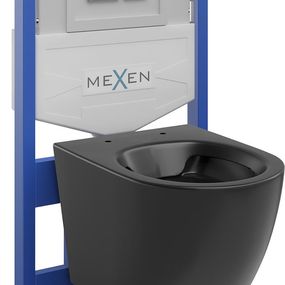 MEXEN/S - WC predstenová inštalačná sada Fenix XS-U s misou WC Lena, čierna mat 6853322XX85