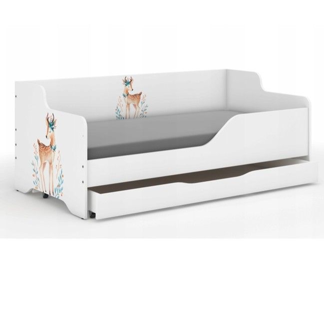 DomTextilu Detská posteľ s lesnou srnkou 160x80 cm  Biela 52458