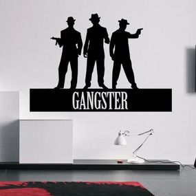 Samolepka na zeď Nápis Gangster 0237