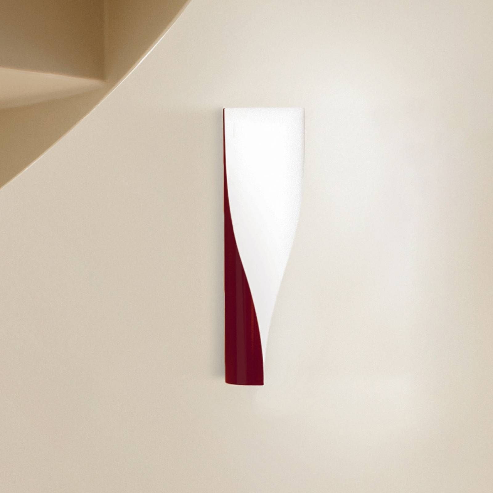 Kundalini Evita nástenné LED svietidlo, červená, Obývacia izba / jedáleň, polyetylén, technopolymér, 20W, K: 38cm
