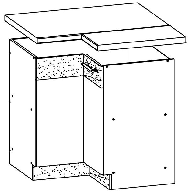 Dolná kuchynská skrinka, rohová Modena MD21 D90 NW
