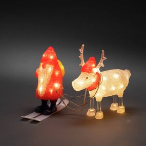 Konstsmide Christmas Dekoračné LED svetlo Mikuláš a sob IP44, akryl, 0.03W, L: 26 cm, K: 24.5cm