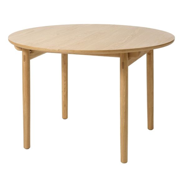 Okrúhly rozkladací jedálenský stôl v dekore duba ø 120 cm Carno – Unique Furniture