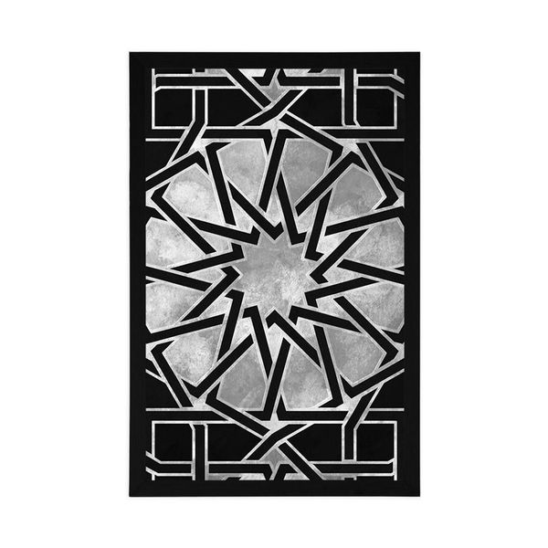 Plagát orientálna mozaika v čiernobielom - 30x45 white