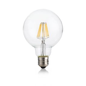 Ideal Lux 188966 LED žiarovka E27 Filament G95 8W/860lm 3000K priehľadná, globe, stmievateľná