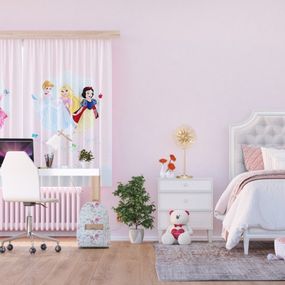 FCS XL 4383 AG Design textilný foto záves detský delený obrazový Disney - Princess FCSXL 4383, veľkosť 180 x 160 cm