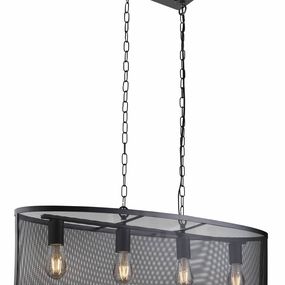 Retro a vintage svietidlo SearchLight FISHNET PENDANT 2484-4BK