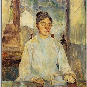 The artist's mother, the Countess Adele de Toulouse Lautrec at breakfast Obraz zs16865