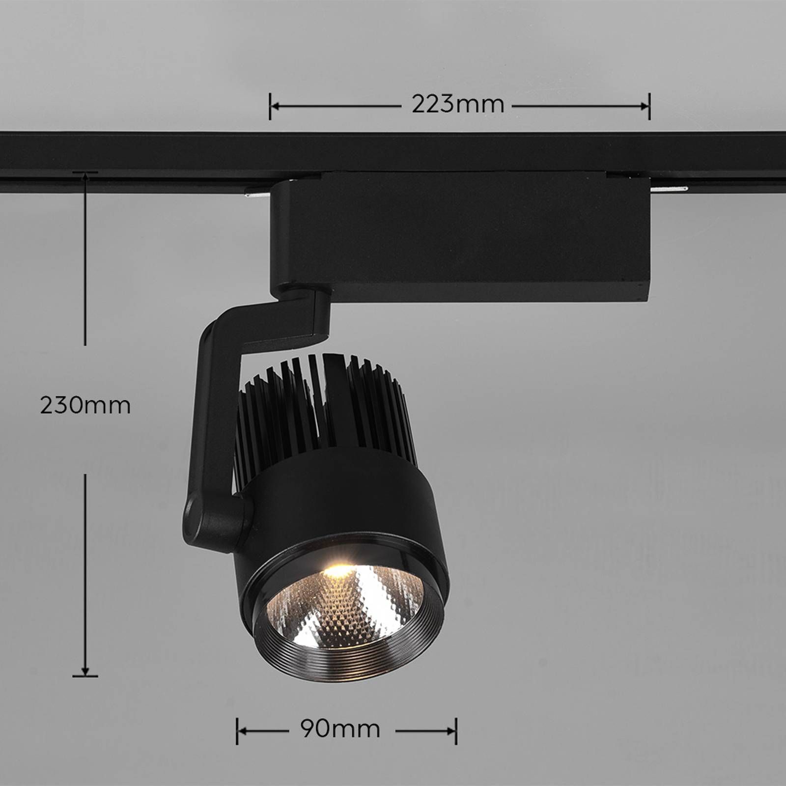Trio Lighting LED svetlá Radiator DUOline, CCT, čierna matná, Obývacia izba / jedáleň, kov, 15W, P: 22.3 cm, L: 9 cm, K: 23cm