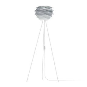 UMAGE Carmina Mini stojaca lampa sivá/Tripod biely, Obývacia izba / jedáleň, plast, hliník, E27, 15W, K: 131cm