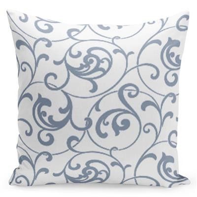 DomTextilu Pohodlná biela obliečka s modrým vzorom 40 x 40 cm 22665-140326