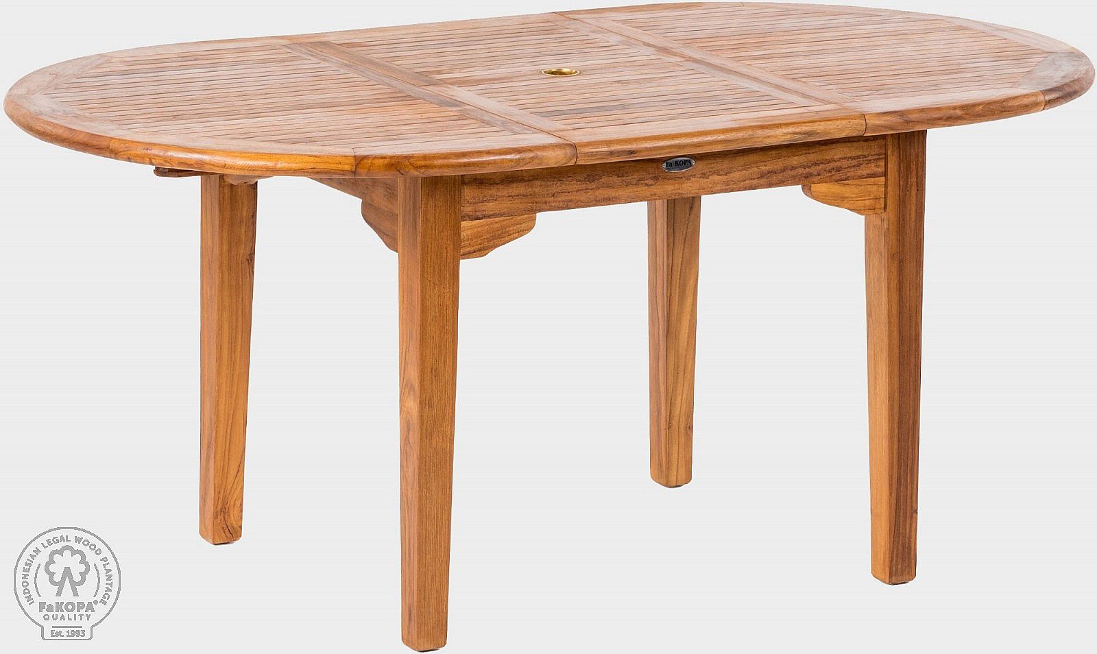 DEOKORK Záhradný teakový stôl ELEGANTE 130/180x120 cm