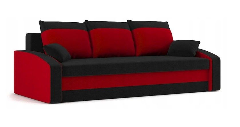 DomTextilu Dizajnová rozkladacia pohovka červenej farby, 225 x 92 cm