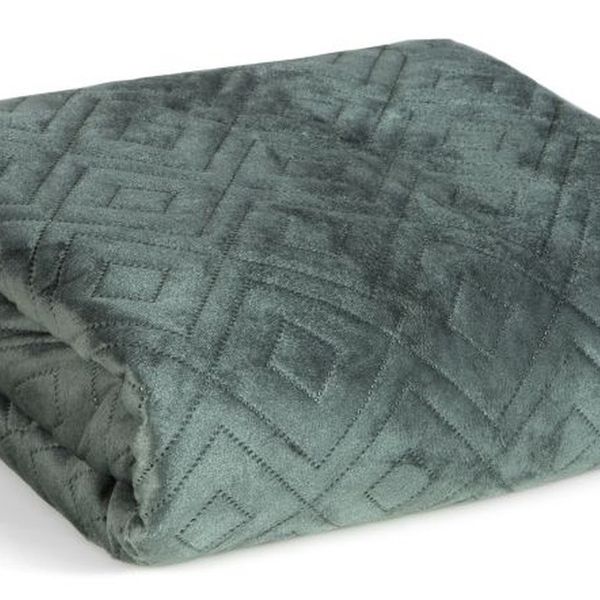 DomTextilu Luxusný prešívaný prehoz na manželskú posteľ tmavo zelenej farby Šírka: 170 cm | Dĺžka: 210 cm 28404-154274