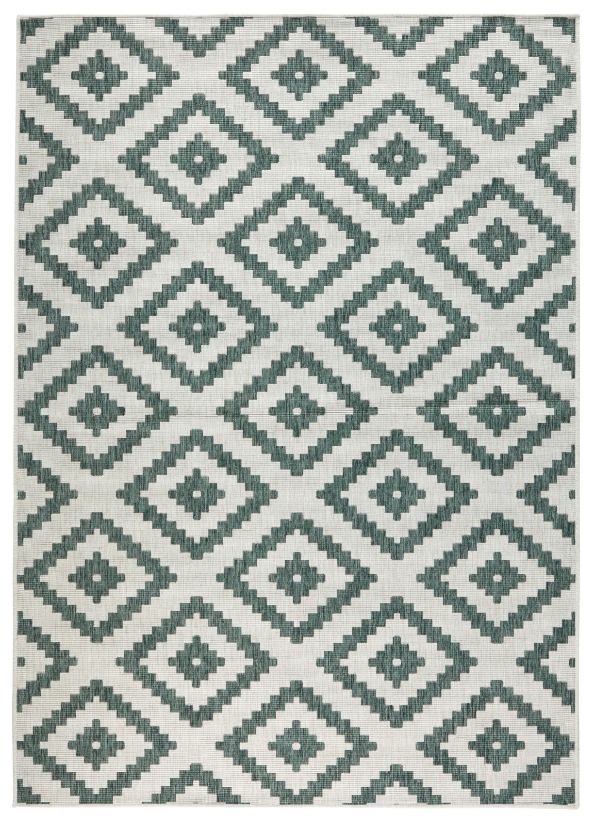 NORTHRUGS - Hanse Home koberce Kusový koberec Twin-Wendeteppiche 103131 grün creme - 80x350 cm