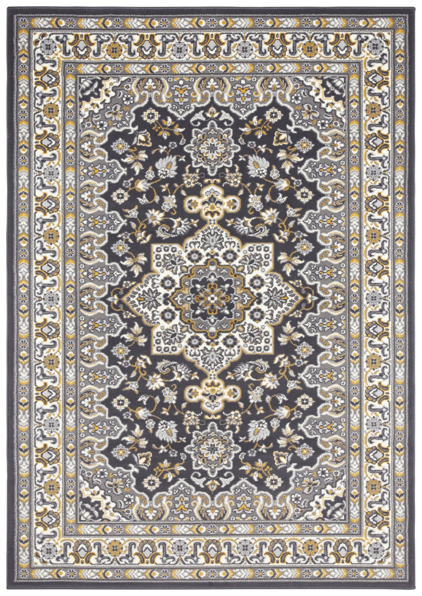 Nouristan - Hanse Home koberce Kusový koberec Mirkan 104106 Darkgrey - 160x230 cm