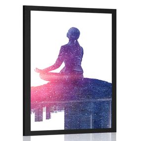 Plagát meditácia ženy - 40x60 black