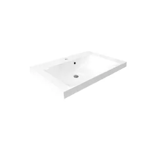 MEREO - Nábytkové umývadlo, 81x46x14 cm,liaty mramor, biele UCM8146