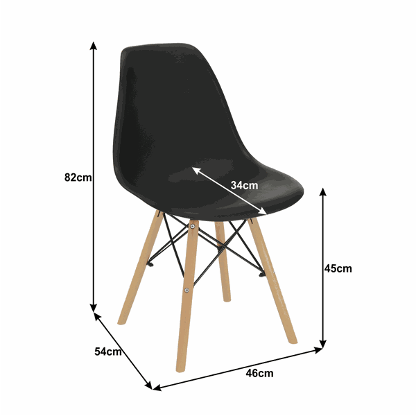 Stolička, čierna/buk, CINKLA 3 NEW