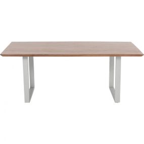 KARE Design Stůl Synphony Walnut 200×100 cm - stříbrný