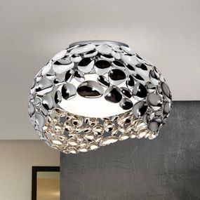 Schuller Valencia Stropné LED svietidlo Narisa, Ø 46 cm, chróm, Obývacia izba / jedáleň, kov, akryl, G9, 6W, K: 30cm